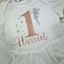 Load image into Gallery viewer, Fairy 1st Birthday Personalised Baby Girl Tutu Romper