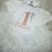 Load image into Gallery viewer, Fairy 1st Birthday Personalised Baby Girl Tutu Romper