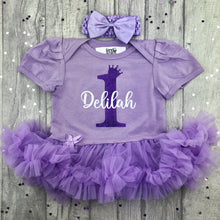 Load image into Gallery viewer, Baby Girls Personalised 1st Birthday Tutu Romper Dress