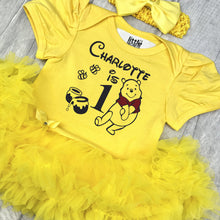 Load image into Gallery viewer, Personalised Disney 1st Birthday Winnie the Pooh Tutu Romper Dress