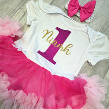 Load image into Gallery viewer, Personalised 1st Birthday Tutu Romper Party Dress