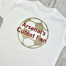 Load image into Gallery viewer, Personalised Cutest Fan Football Top, Custom Name and Number T-Shirt