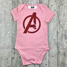 Load image into Gallery viewer, Avengers Superhero Newborn Baby Pink Romper Bodysuit