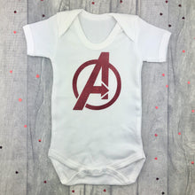 Load image into Gallery viewer, Avengers Superhero Newborn Baby White Romper Bodysuit