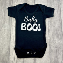 Load image into Gallery viewer, Newborn Halloween Ghost Bodysuit With Black & White Striped Legwarmers