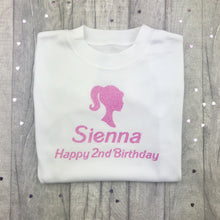 Load image into Gallery viewer, Personalised Barbie Birthday T-shirt - Little Secrets Clothing