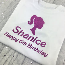 Load image into Gallery viewer, Personalised Barbie Birthday T-shirt - Little Secrets Clothing