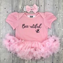 Load image into Gallery viewer, Bee-utiful Summer Baby Girl Tutu Romper, Bumble Bee