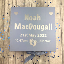Load image into Gallery viewer, Personalised Newborn Baby Girl, Keepsake Memory Box, Christening Gift