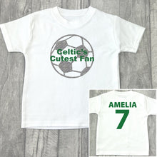 Load image into Gallery viewer, Personalised Cutest Fan Football Top, Name and Number T-Shirt