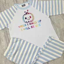 Load image into Gallery viewer, Cocomelon When I Wake Up I Will Be Birthday Blue Pyjamas - Little Secrets Clothing