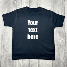 Load image into Gallery viewer, Custom Your Own Black T-Shirt Kids Top - Little Secrets Clothing