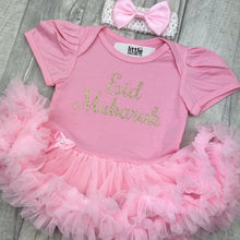 Load image into Gallery viewer, Eid Mubarak Baby Girl Tutu Romper
