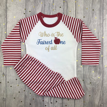 Load image into Gallery viewer, Disney Snow White Red And White Stripe 1st Birthday Girls Pyjamas, Fairest One of All - Little Secrets Clothing