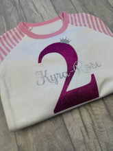 Load image into Gallery viewer, Personalised Girls Pink Birthday Pyjamas