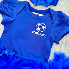 Load image into Gallery viewer, Baby Girls Personalised Scotland Euros Football Tutu Romper - Little Secrets Clothing