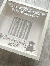 Load image into Gallery viewer, Personalised Baby Scan Photo Frame with Wooden Pegs