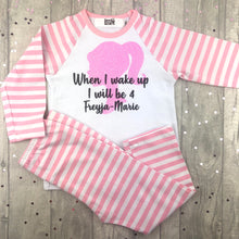 Load image into Gallery viewer, Personalised When I Wake Up I Will Be Barbie Birthday Girls Pyjamas
