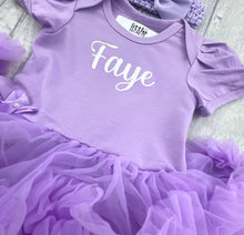 Load image into Gallery viewer, Personalised Newborn Baby Girl Tutu Romper