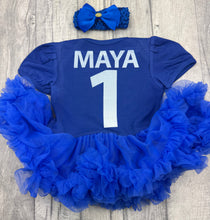 Load image into Gallery viewer, Personalised Football Baby Outfit | Custom Tutu Romper Set