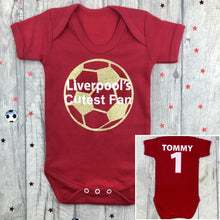Load image into Gallery viewer, Personalised Liverpool Football Red Bodysuit Romper