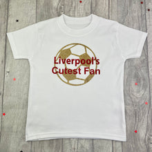 Load image into Gallery viewer, Personalised Cutest Fan Football Top, Custom Name and Number T-Shirt