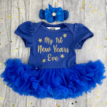 Load image into Gallery viewer, Baby Girl 1st New Year's Eve Tutu Romper With Headband, Christmas - Little Secrets Clothing