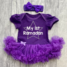 Load image into Gallery viewer, Baby Girls My 1st Ramadan Tutu Romper with Headband, Eid