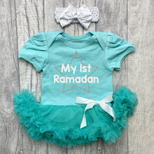 Load image into Gallery viewer, Baby Girls My 1st Ramadan Tutu Romper with Headband, Eid