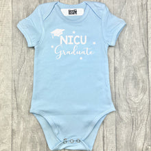 Load image into Gallery viewer, NICU Graduate Premature / Tiny Baby Blue Bodysuit Romper