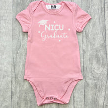 Load image into Gallery viewer, NICU Graduate Premature / Tiny Baby Pink Bodysuit Romper