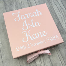 Load image into Gallery viewer, Personalised Baby Name Dob Memory Keepsake box