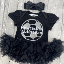 Load image into Gallery viewer, Baby Girls Newcastle's Cutest Fan Football Tutu Romper - Little Secrets Clothing