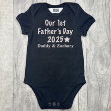 Load image into Gallery viewer, Our 1st Father's Day Newborn Baby Bodysuit, Daddy & Son