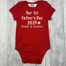 Load image into Gallery viewer, Our 1st Father's Day Newborn Baby Bodysuit, Daddy & Son