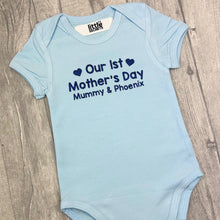 Load image into Gallery viewer, Personalised Our 1st Mother's Day Baby Boy Romper