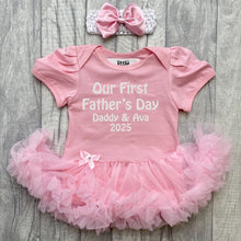 Load image into Gallery viewer, Our First Father's Day 2025 Tutu Romper, Daddy & Daughter