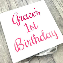 Load image into Gallery viewer, Personalised 1st Birthday, Memory Keepsake Babies First Birthday, Gift Box - Little Secrets Clothing