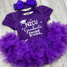 Load image into Gallery viewer, Personalised NICU Graduate Premature / Tiny Baby Tutu Romper