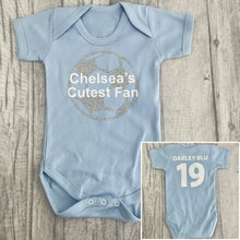 Load image into Gallery viewer, Boys Personalised Chelsea's Cutest Fan Romper