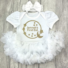 Load image into Gallery viewer, Baby Girls Personalised First Eid Tutu Romper