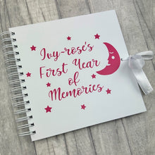 Load image into Gallery viewer, Personalised Baby Girl or Boy 'First Year of Memories' 1st Birthday Scrapbook Gift