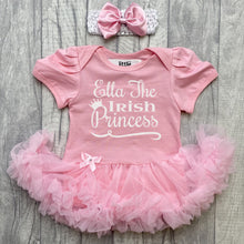 Load image into Gallery viewer, Personalised Irish Princess Baby Girl's Tutu Romper With Bow Headband, St Patrick's Day