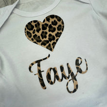 Load image into Gallery viewer, Leopard Print Newborn Baby Girl Tutu Romper with Personalised Name