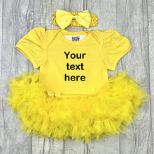 Load image into Gallery viewer, Custom Your Own Yellow Tutu Romper With Headband
