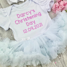 Load image into Gallery viewer, Personalised Christening Day Baby Girl White Tutu Romper