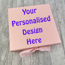 Load image into Gallery viewer, Personalise Your Own Pink Gift Keepsake Ribbon Box