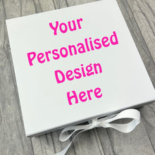 Load image into Gallery viewer, Personalise Your Own White Gift Keepsake Ribbon Box
