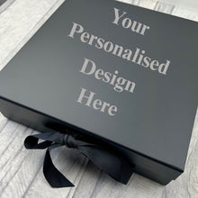 Load image into Gallery viewer, Personalise Your Own Black Gift Keepsake Ribbon Box