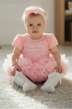 Load image into Gallery viewer, Personalised First Father's Day Baby Girl Tutu Romper